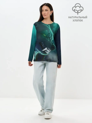 Лонгслив женский. Хлопок / ВОЛЧИЙ ОСКАЛ