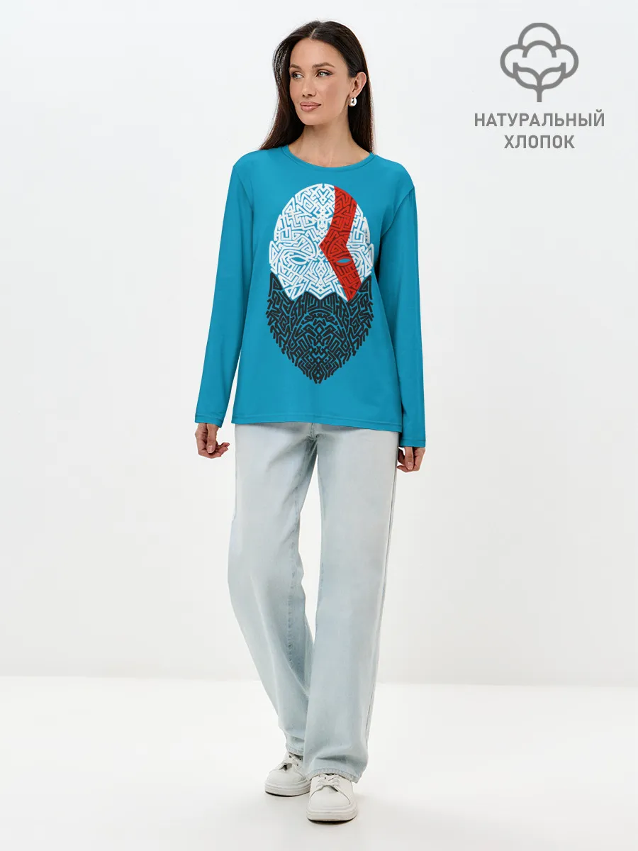 Лонгслив женский. Хлопок / Бог войны