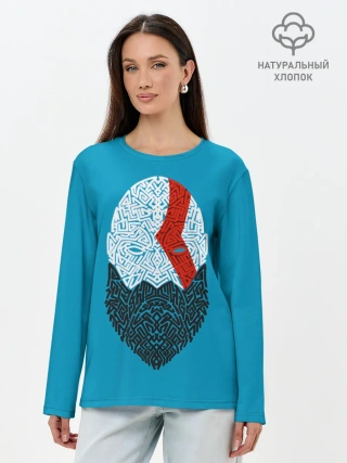 Лонгслив женский. Хлопок / Бог войны