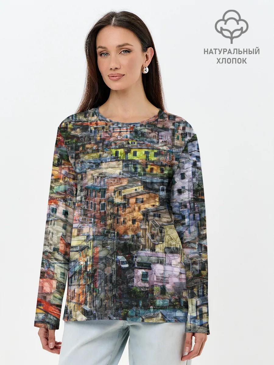 Лонгслив женский. Хлопок / ГОРОДОК