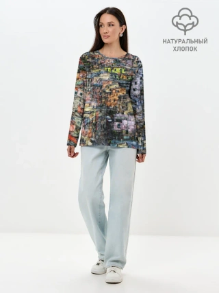 Лонгслив женский. Хлопок / ГОРОДОК