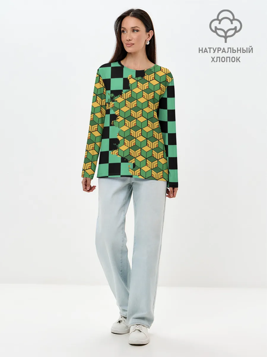 Лонгслив женский. Хлопок / ТАНДЖИРО И ТОМИОКА