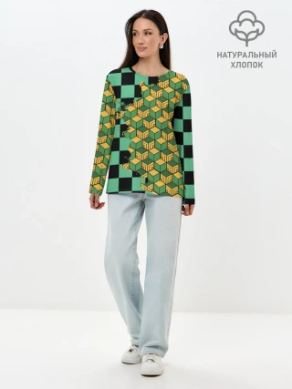 Лонгслив женский. Хлопок / ТАНДЖИРО И ТОМИОКА