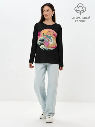Лонгслив женский. Хлопок / CATZILLA