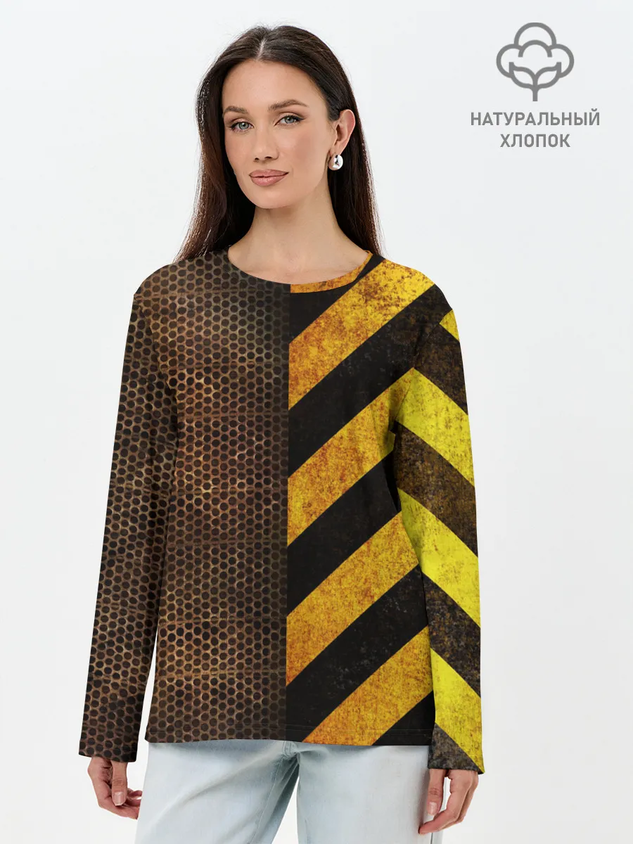 Лонгслив женский. Хлопок / Metal Barrier