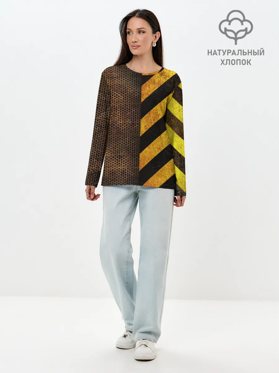 Лонгслив женский. Хлопок / Metal Barrier