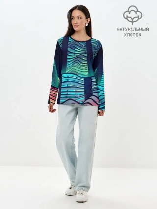 Лонгслив женский. Хлопок / Минимализм