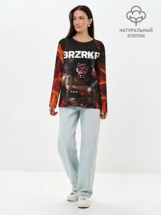Лонгслив женский. Хлопок / BRZRKR