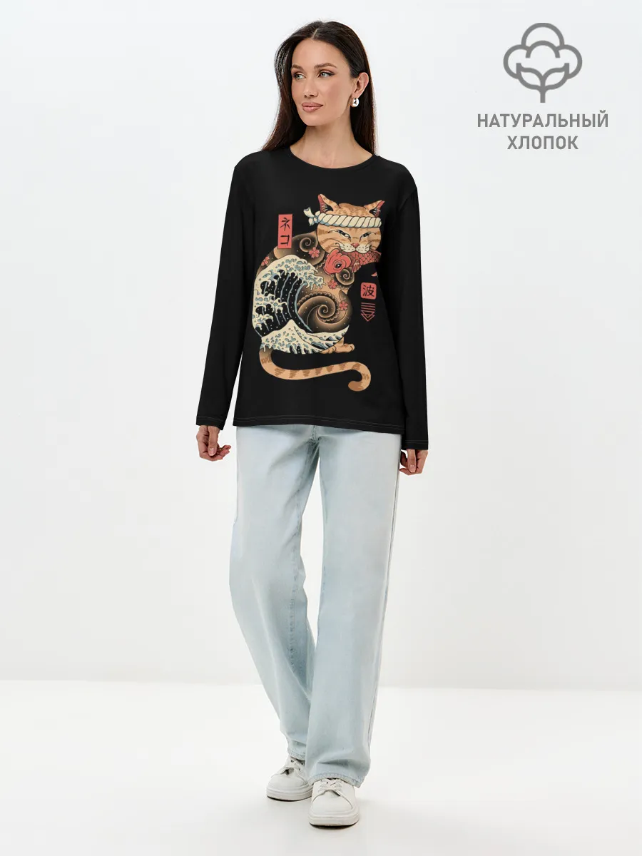 Лонгслив женский. Хлопок / Cat Wave