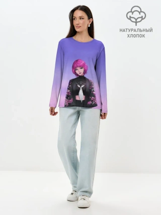 Лонгслив женский. Хлопок / ANIME GIRL