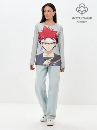 Лонгслив женский. Хлопок / Food wars Shokugeki no Soma