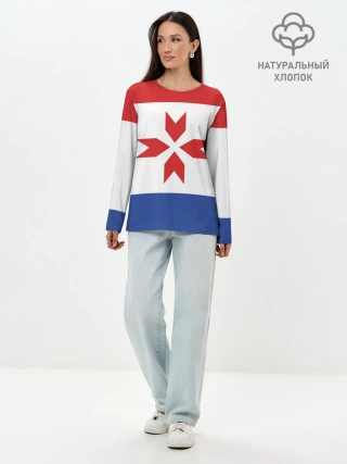 Лонгслив женский. Хлопок / Мордовия