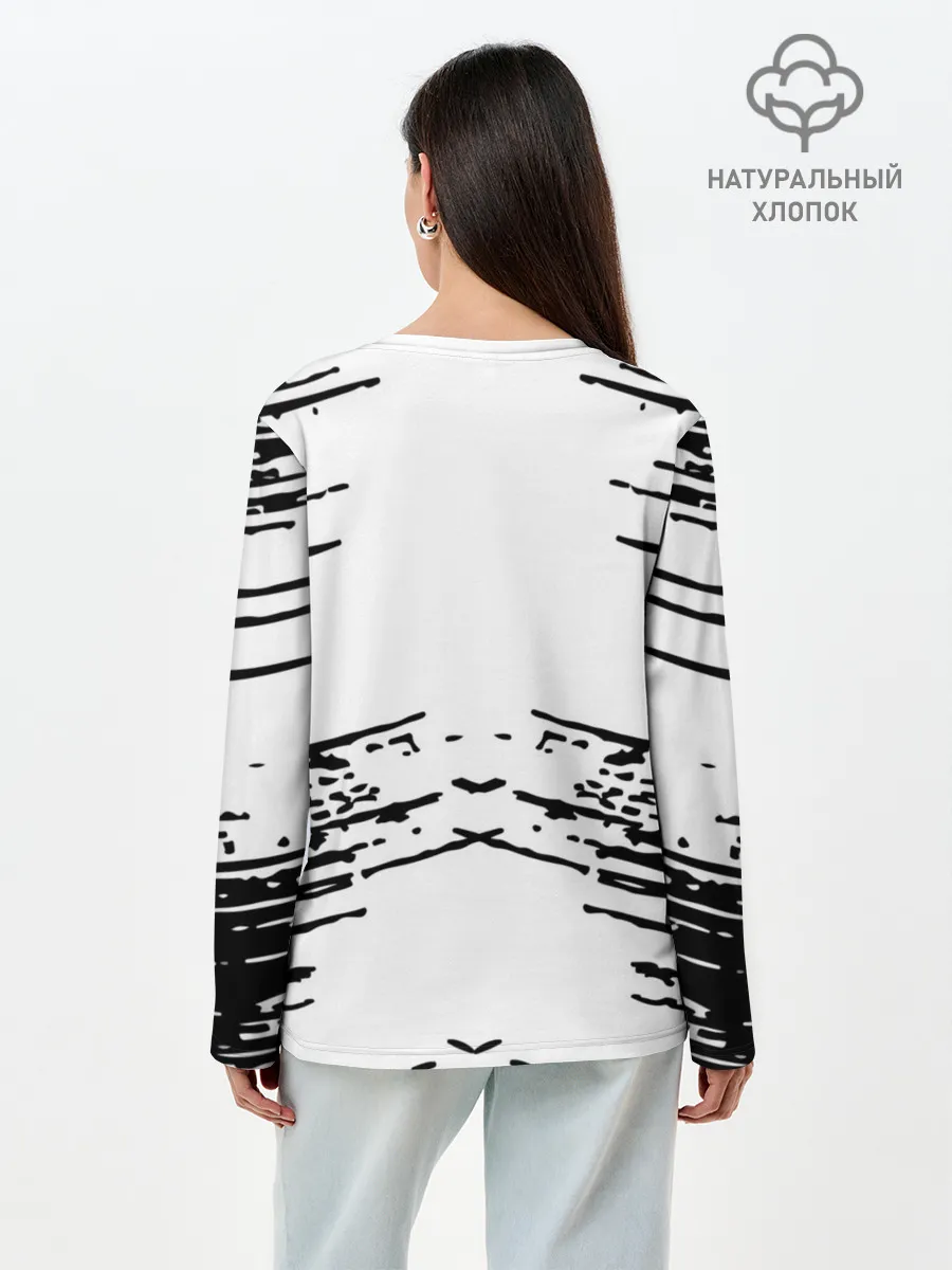 Лонгслив женский. Хлопок / black sabbath