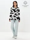 Лонгслив женский. Хлопок / панды