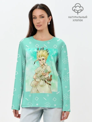 Лонгслив женский. Хлопок / Сэнку