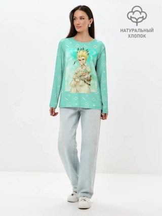 Лонгслив женский. Хлопок / Сэнку