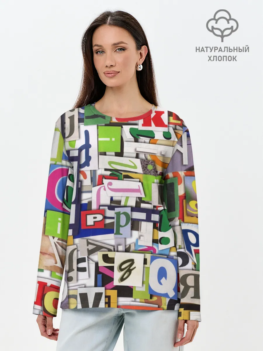 Лонгслив женский. Хлопок / АЛФАВИТ