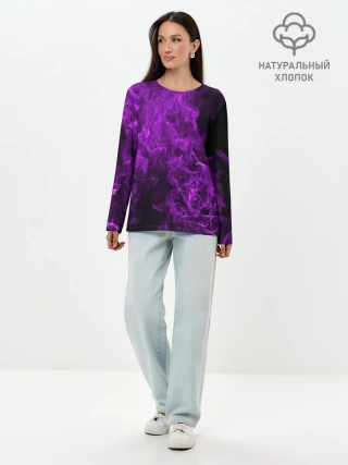 Лонгслив женский. Хлопок / Violet Fire