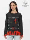 Лонгслив женский. Хлопок / Cat of war