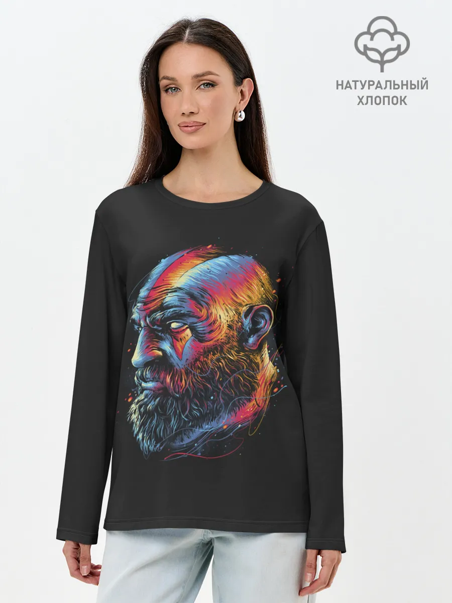 Лонгслив женский. Хлопок / Rainbow of war