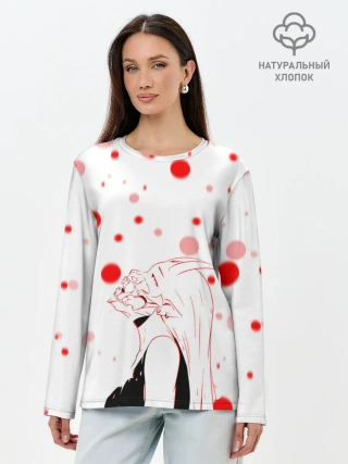 Лонгслив женский. Хлопок / AHEGAO KAGUYA