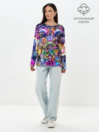 Лонгслив женский. Хлопок / ONE PIECE | ВАН ПИС ПЕРСОНАЖИ