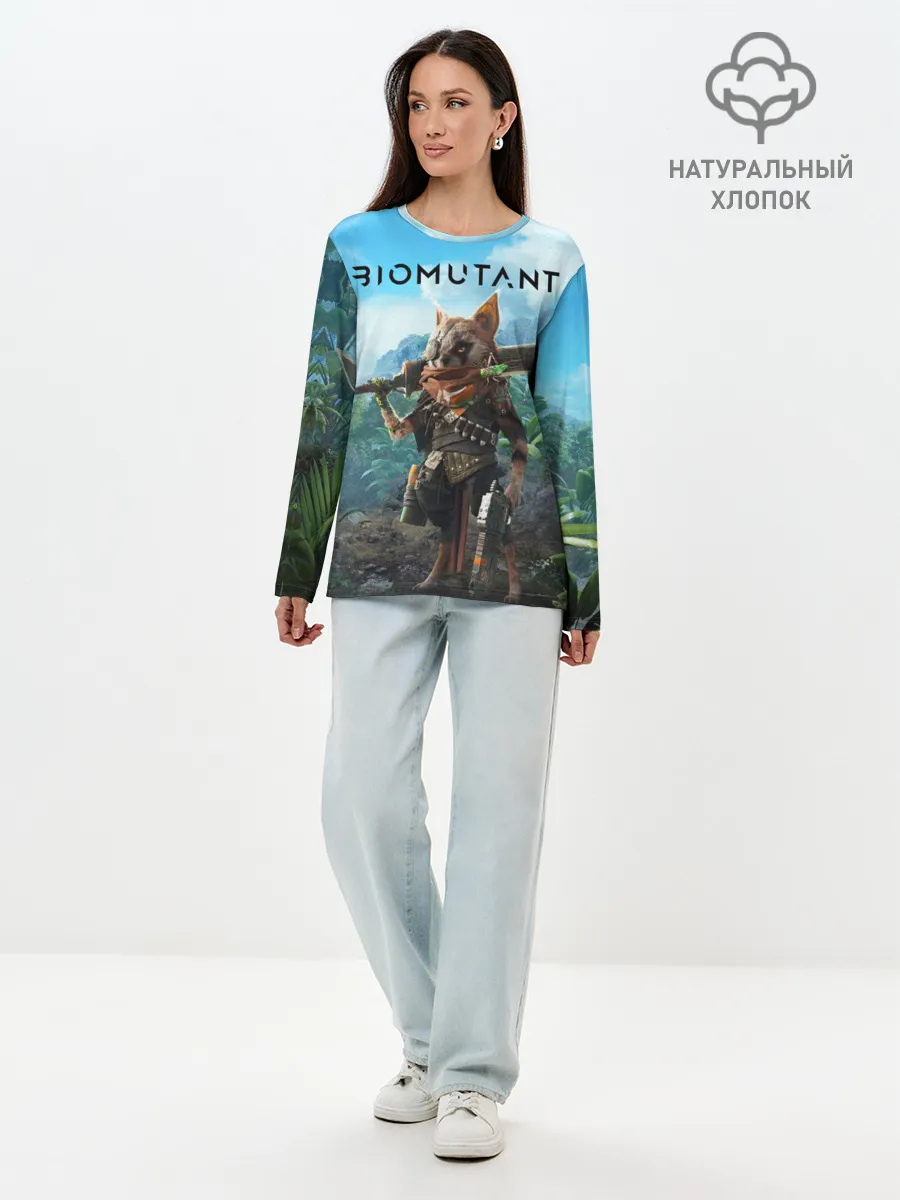 Лонгслив женский. Хлопок / Biomutant Биомутант