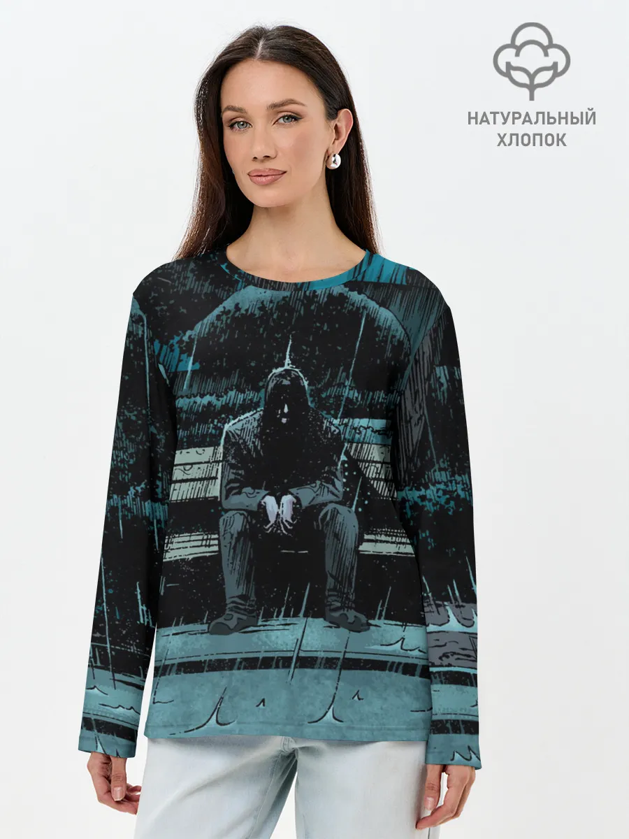 Лонгслив женский. Хлопок / Киану Ривз - комикс о боге