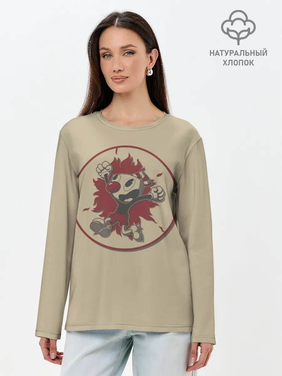Лонгслив женский. Хлопок / Капхейд/caphead
