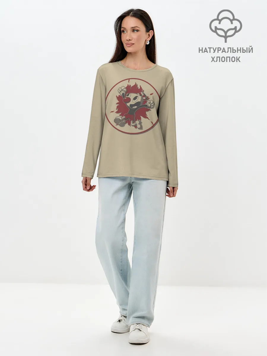 Лонгслив женский. Хлопок / Капхейд/caphead