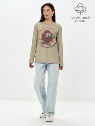 Лонгслив женский. Хлопок / Капхейд/caphead