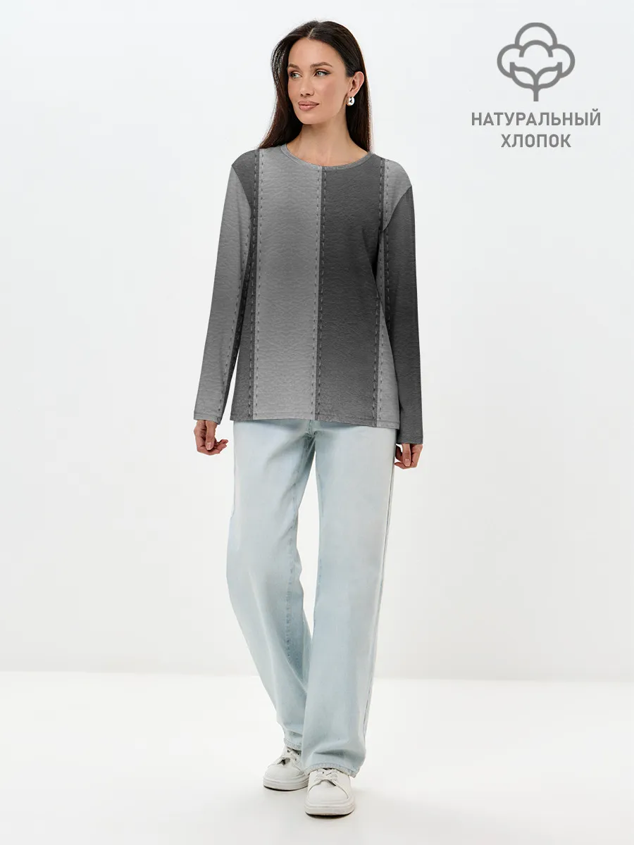 Лонгслив женский. Хлопок / Skin Stripes