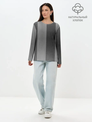 Лонгслив женский. Хлопок / Skin Stripes
