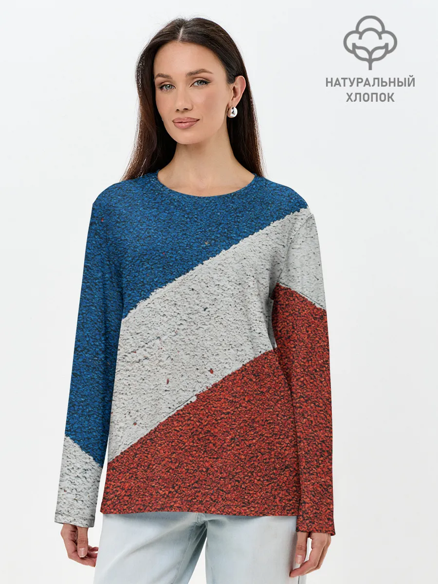 Лонгслив женский. Хлопок / ТЕННИС