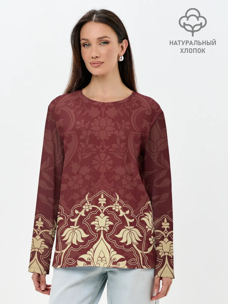 Лонгслив женский. Хлопок / ЦЫГАН