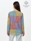 Лонгслив женский. Хлопок / Patchwork