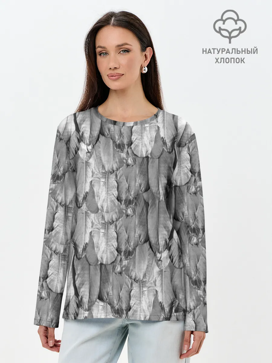 Лонгслив женский. Хлопок / White Raven