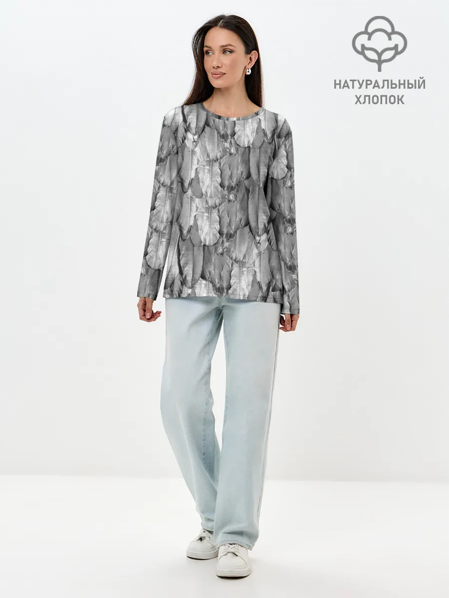 Лонгслив женский. Хлопок / White Raven