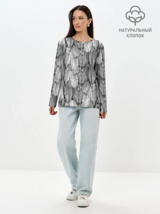 Лонгслив женский. Хлопок / White Raven