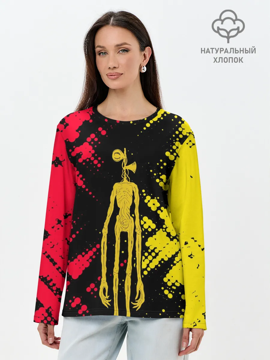 Лонгслив женский. Хлопок / СИРЕНОГОЛОВЫЙ