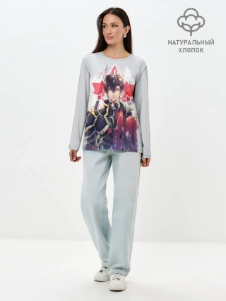 Лонгслив женский. Хлопок / Quan Zhi Gao Shou