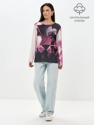 Лонгслив женский. Хлопок / Одноглазый король Канеки