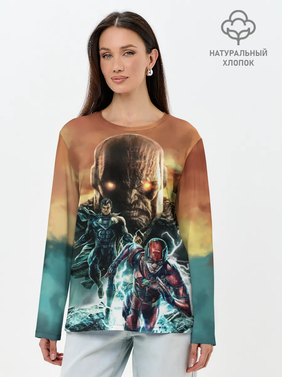 Лонгслив женский. Хлопок / The Flash, Superman V Darkseid