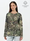 Лонгслив женский. Хлопок / Хмельной камуфляж