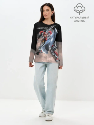Лонгслив женский. Хлопок / Степпенвулф из комиксов
