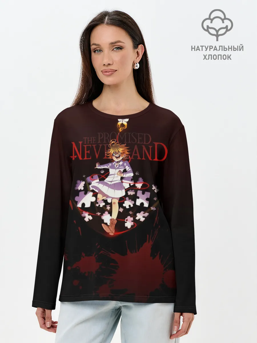 Лонгслив женский. Хлопок / обещанный неверленд