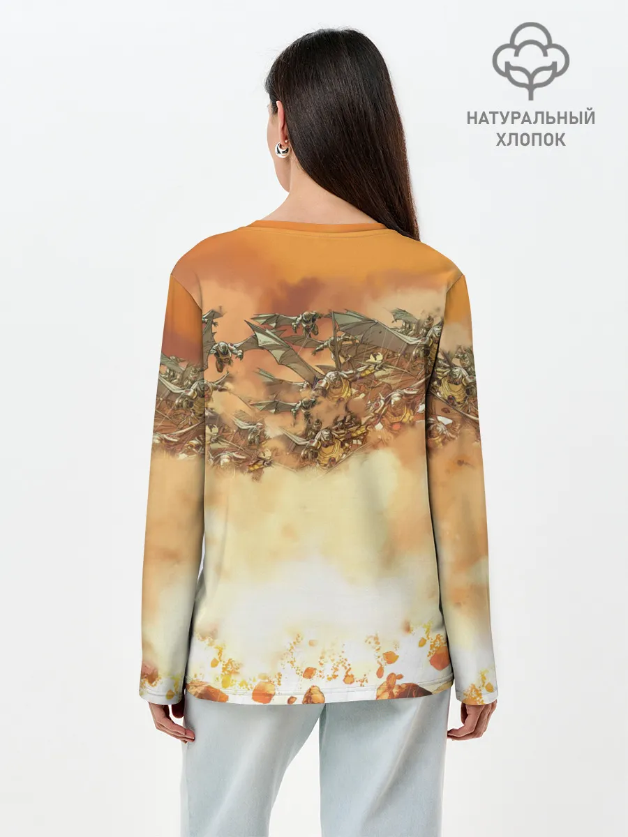 Лонгслив женский. Хлопок / Дарксайд и парадемоны