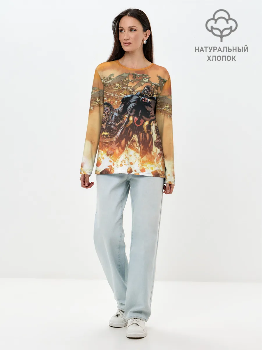 Лонгслив женский. Хлопок / Дарксайд и парадемоны