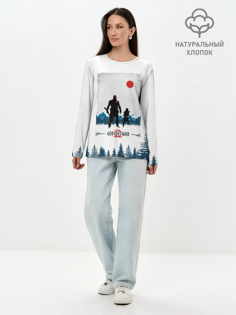 Лонгслив женский. Хлопок / God whith son