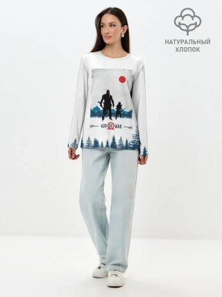 Лонгслив женский. Хлопок / God whith son